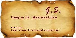 Gasparik Skolasztika névjegykártya